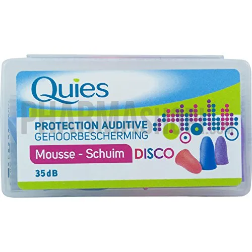 QUIES - Gehörschutz Disco Schaumstoff – Box mit 3 Paar