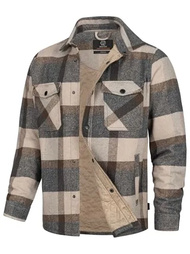Indicode Herren Spin Langarmhemd Übergangsjacke gefüttert | Freizeithemd Lt Grey Mix, M - Hochwertige Übergangsjacke aus weichem Material für höchsten Tragekomfort. Das klassische Karomuster und die praktische Knopfleiste machen sie zum perfekten Begleiter an kühlen Tagen.