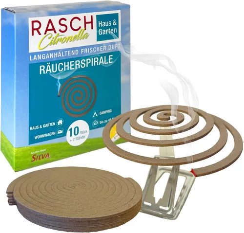Rasch Räucherspiralen Citronella Rauchstäbchen Zitronengras gegen Insekten