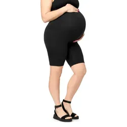 Merry Style Umstandsleggings Große Größen Damen kurze Umstandstights aus Baumwolle MS10-465 (1-tlg) schwarz 5XL