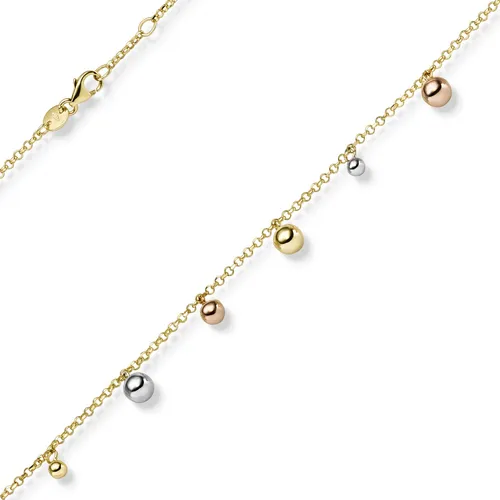 Halskette Collier Kugel 585 Gold in Gelb-, Weiß- und Rotgold 45cm - Elegante Halskette aus 585 Gold in verschiedenen Farben, ideal für jeden Anlass. Mit einer Länge von 45cm bietet sie einen stilvollen Akzent für jedes Outfit.