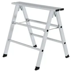 MUNK Arbeitsbock 30401 - Klappbar & Aluminium - Leitern: Klappbarer Arbeitsbock aus Aluminium mit 150 kg Tragkraft, bietet hohe Standsicherheit und platzsparende Aufbewahrung.