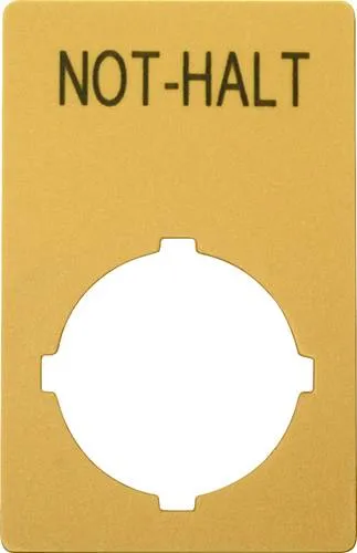 Eaton M22-XZK1-D99 121089 Bezeichnungsschild (B x H) 33mm x 50mm NOT-HALT Gelb 1St.