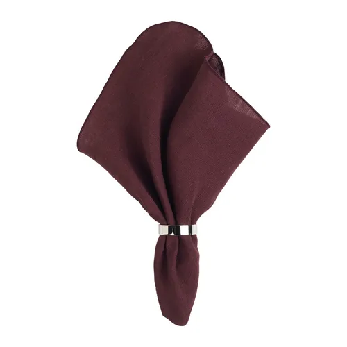 Broste Copenhagen Gracie Serviette Aubergine 45x45cm in rot von Broste Copenhagen