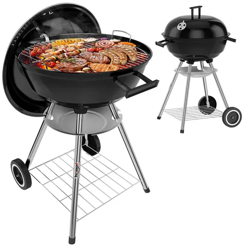 Kugelgrill Holzkohle Ø 47cm mit Deckel und Rollen