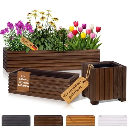 BooGardi Blumenkasten Dunkelbraun 25x25cm