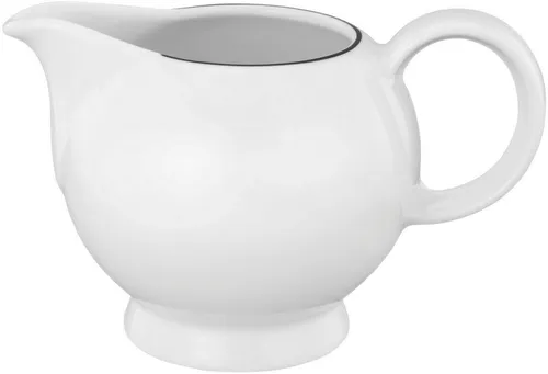 Seltmann Weiden Milchkännchen  Lido Black Line , weiß , Porzellan
