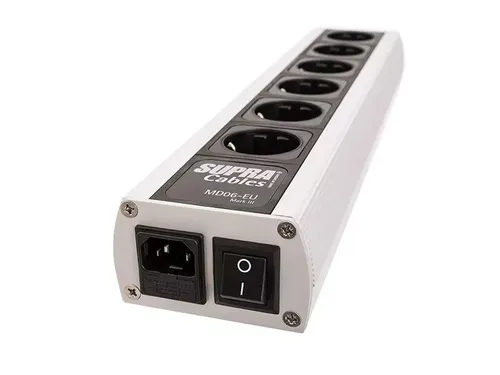 Supra Cables LoRad Netzleiste MD - 06 EU/SP Switch mit An/Aus Schalter
