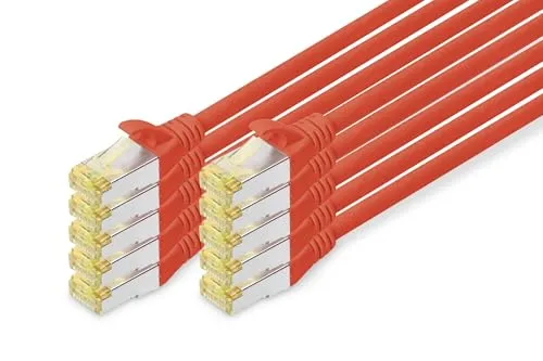 Digitus DK-1644-A-030-R-10 RJ45 Netzwerkkabel in rot von DIGITUS