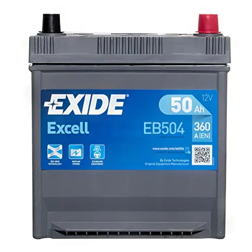 Exide EB504 Excell 50Ah Autobatterie