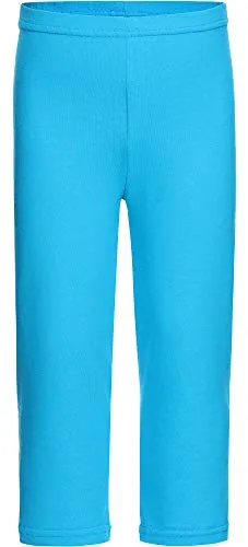 Ladeheid Mädchen 3/4 Leggings aus Baumwolle LAMA08 (Türkis23, 104-110)