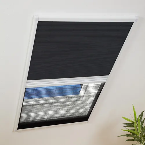 Insektenschutzrollo für Dachfenster - Hecht International, transparent, 110x160 cm - Fliegengitter für Dachfenster, verschraubte Montage, mit Bürstendichtung für effektiven Insektenschutz und einfache Selbstmontage.