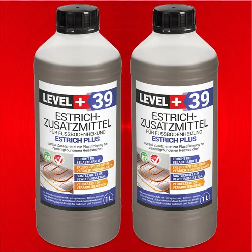 Fussbodenheizung Zementestrich 2L Estrichzusatzmittel Heizestrich Profi RM39