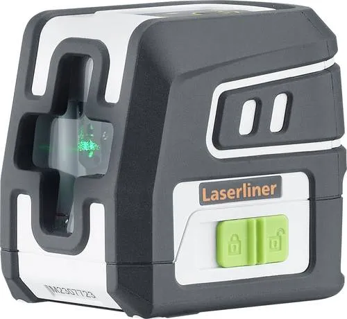 Laserliner SmartCross-Laser GX - Präziser Kreuzlinienlaser mit 40m Reichweite - Messgeräte: Projiziert ein gut sichtbares grünes Laserkreuz für präzises Ausrichten, ideal für Innen- und Außenanwendungen, nachhaltig gefertigt aus recyceltem Kunststoff.