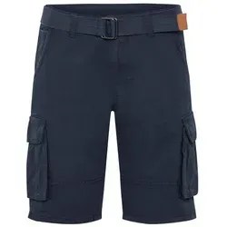 Indicode Costa Cargo-Shorts in Navy, Größe L - Moderne Cargo-Shorts mit festem Bund und abnehmbarem Gürtel. Aus nachhaltig produzierter Baumwolle, ideal für den Sommer. Viel Platz in praktischen Taschen für deine Essentials.