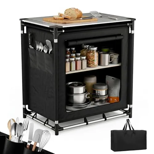 Sekey Faltbarer Campingschrank mit Aluminiumgestell