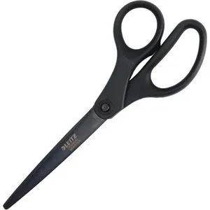LEITZ Antihaftschere Titanium schwarz 18,0 cm - Präzise Schneidleistung mit Anti-Haft-Beschichtung für sauberes Arbeiten