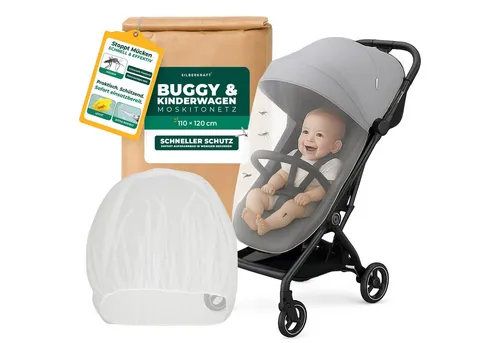 Silberkraft Moskitonetz für Kinderwagen & Buggy - Schützen Sie Ihr Baby mit dem Silberkraft Moskitonetz zuverlässig vor Insekten. Es ist leicht, kompakt und universell passend für gängige Modelle. Ideal für Reisen und einfach in der Handhabung.