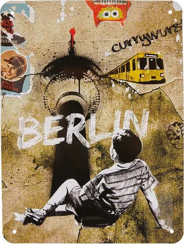 Nostalgic-Art - Blechschild 15 x 20 cm - Berlin Street Art
