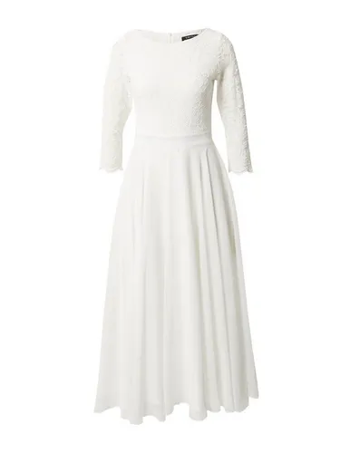SWING Cocktailkleid mit Spitze - Elegantes Cocktailkleid in naturweiß mit Spitze, ideal für festliche Anlässe. Dreiviertelärmel und Rücken-Reißverschluss sorgen für perfekten Sitz und Tragekomfort.