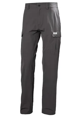 Helly Hansen Herren HH QD Cargo Pant, Ebenholz, 36 - Herren Outdoor- und Wanderhosen, schnell trocknend und ideal für aktive Segler mit viel Stauraum durch 6 praktische Taschen