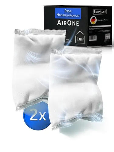 BonAura Luftentfeuchter-Nachfüllpack Entfeuchter Granulat im Vliesbeutel, Spar-Set, 4 x 680g, Geruchsneutral