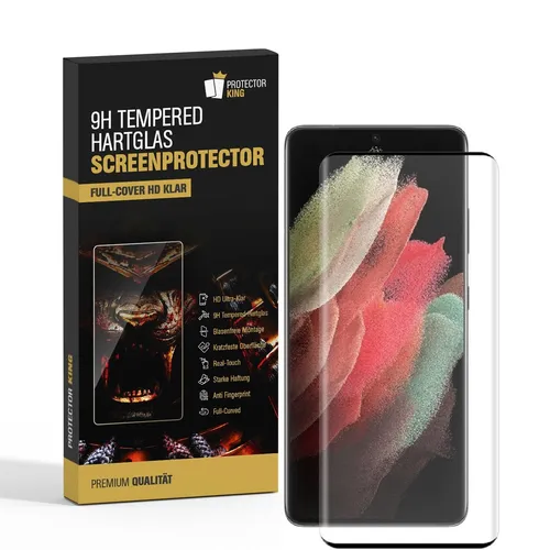 1x 9H Hartglas für Samsung Galaxy S21 Ultra FULL CURVED Schutzglas Displayglas