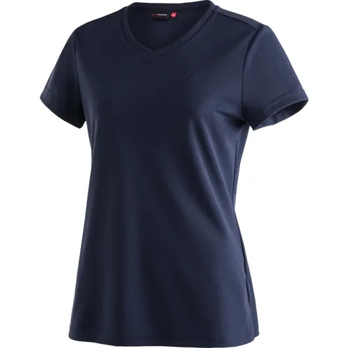Maier Sports Damen T-Shirt Trudy - Einfarbiges Kurzarm Piqué-Shirt für Damen, mit V-Ausschnitt und integriertem NFC-Chip für einfaches Recycling und hohen Tragekomfort.