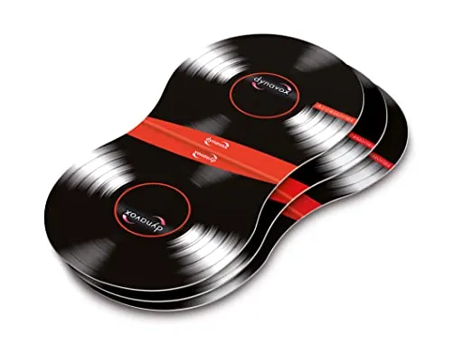Produktbild Dynavox Schallplatten-Halter, Greifhilfe zum Auflegen und Halten von Vinyl-Schallplatten, 4er-Set aus Karton mit Filz-Innenseite in Schwarz