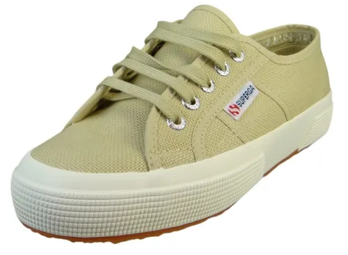Superga Damen Low Sneaker 2750 COTU Low Top Beige - Bequeme Low Sneaker aus atmungsaktivem Textil für Freizeitaktivitäten. Mit abriebfester Gummisohle und gepolsterter Innensohle bieten sie optimalen Tragekomfort.