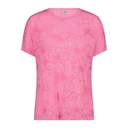CMP Woman T-shirt pink fluo (B351) 42 - Outdoor & Funktionsshirts für Damen, stylisches und funktionales T-Shirt aus 60% Baumwolle und 40% Polyester für optimalen Tragekomfort.