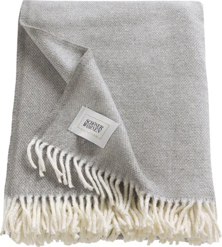 Schöner Wohnen Kollektion Tagesdecke 140x200 cm - Kuscheldecke grau für entspannende Momente - Bettdecken: Temperaturausgleichende Premium Wohndecke aus Baumwolle, ideal für gemütliche Stunden auf dem Sofa oder im Garten.