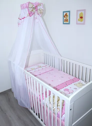 Primawela Babybettwäsche 5-teiliges Set mit Chiffon