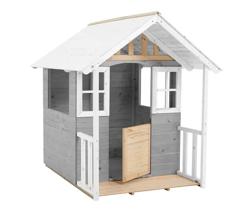 Tchibo Spielhaus »Valli« - weiß - Spielplätze - Heller Innenraum mit Fenster und offener Giebel, klassisches Design und einladende Veranda für geschütztes Spielen, einfache Montage mit vorgebohrten Teilen.