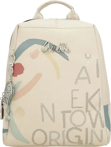 Anekke Smart Originals Rucksack Beige - Stilvoll und Funktional - Rucksäcke - Modischer Anekke Rucksack mit geräumigem Hauptfach und verstellbaren Schultergurten für optimalen Tragekomfort.