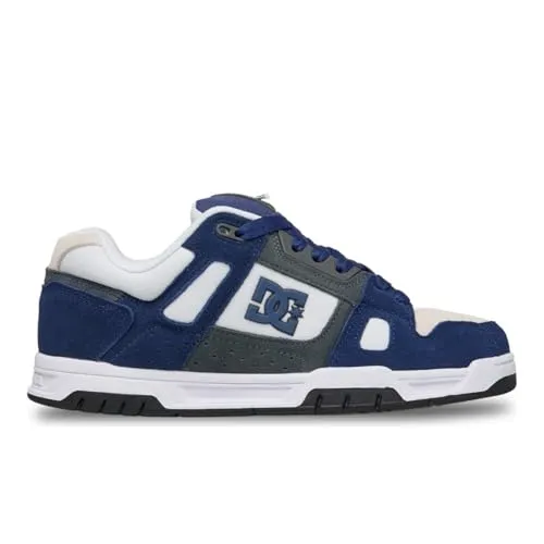 DC Shoes Stag Blue/Grey Größe EU 43 - Lässige Low Sneaker für Herren, ideal für den täglichen Einsatz. Mit strapazierfähiger Gummisohle und bequemem Textil-Innenmaterial – perfekter Streetstyle für jeden Anlass.