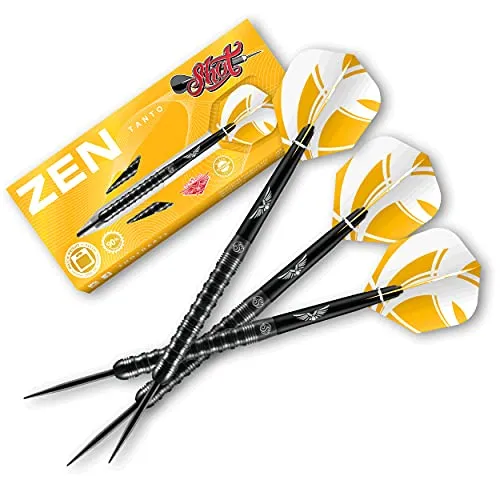Shot! Darts Zen Tanto Steel Tip Dart Set Center Weighted 90% Tungsten Barrels (23)