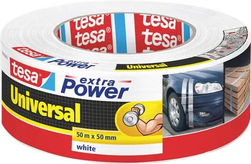 tesa extra Power® Universaltape Gewebeband 50mm x 50m - Diverse T - Klebestarkes Gewebeband, ideal für Reparaturen und Bastelarbeiten, wetterfest und reißfest für Innen- und Außenanwendungen.