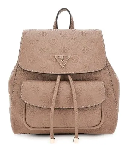 Guess Cresidia II Flap Backpack S - Stylischer GUESS Rucksack mit elegantem Logo-Muster. Praktische Fächer und verstellbare Schultergurte machen ihn zum perfekten Begleiter für den Alltag.