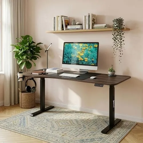 pro.tec Höhenverstellbarer Schreibtisch Stryn 160 x 75 cm - Ergonomischer Schreibtisch mit elektrischer Höhenverstellung von 72-117 cm. Ideal für einen flexiblen Sitz-Steh-Wechsel, inklusive Memory-Funktion für individuelle Lieblingshöhen.
