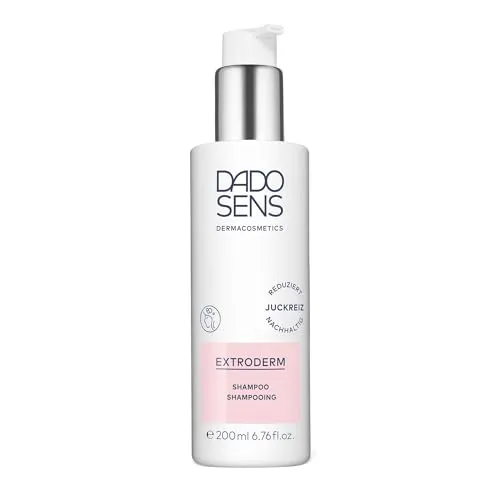 DADO SENS EXTRODERM SHAMPOO (200 ml) – Bei Neurodermitis & Psoriasis, Reinigt Sanft Schuppige & Trockene Kopfhaut, Lindert Juckreiz, Glanz & Fülle, Vegan