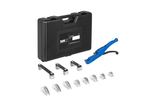 MSW Rohrbieger Rohrbiegegerät manuell Ø 10 - 22 mm - Rohrbiegegeräte - manuelles Biegen bis 90° für Kupfer- und PEX-Rohre. Mit 8 Biegeformen und robustem Koffer für einfachen Transport und Lagerung.