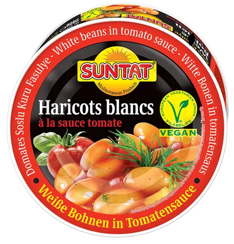 SUNTAT Weiße Bohnen in Tomatensoße vegan 280 g