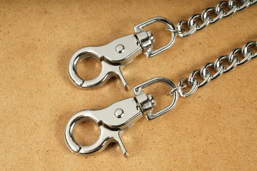 Taschenmesserkette 50 cm sehr stabil Gliederkette Schlüsselkette Panzerkette H45