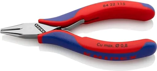 Knipex 64 22 115 Elektronik- u. Feinmechanik Vornschneider 115mm - Schneidewerkzeuge für präzise Arbeiten in Elektronik und Feinmechanik, mit induktiv gehärteten Schneiden und reibungsfreier Doppelfeder für sanftes Öffnen.