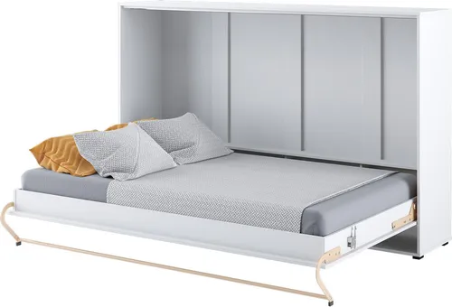 Schrankbett 120 x 200 Horizontal CP-05 Weiß Hochglanz LENART CONCEPT PRO Wandklappbett