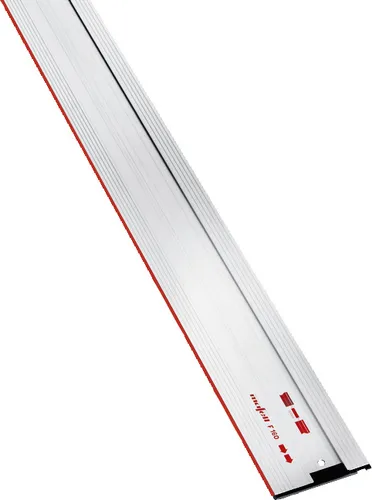 mafell Führungsschiene F 210 – Präzise Schnittführung 2,1 m - Handkreissägen-Zubehör für exakte und saubere Schnitte, mit Gummilippe als Anlegekante und Ausreißschutz. Eloxierter Gleitbelag für mühelose Handhabung.