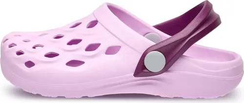 Ladeheid Clogs Kinder Schuhe für Mädchen und Jungen leichte Gartenclogs Gartenschuhe Kinder LA-CA-14 (Lilla, 29/30 EU)