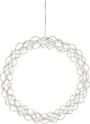 Star LED Lichterkranz Curly Trading - 45 cm Deko Ring in warmweiß, 50 LEDs für stimmungsvolle Weihnachtsbeleuchtung im Indoor Bereich