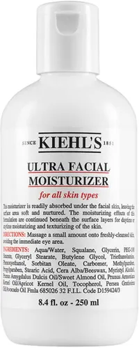 Kiehl's Ultra Facial Moisturizer 250 ml - Creme für normale Haut, bietet 24 Stunden intensive Feuchtigkeit, zieht schnell ein und ist ideal für alle Hauttypen, auch empfindliche Haut.